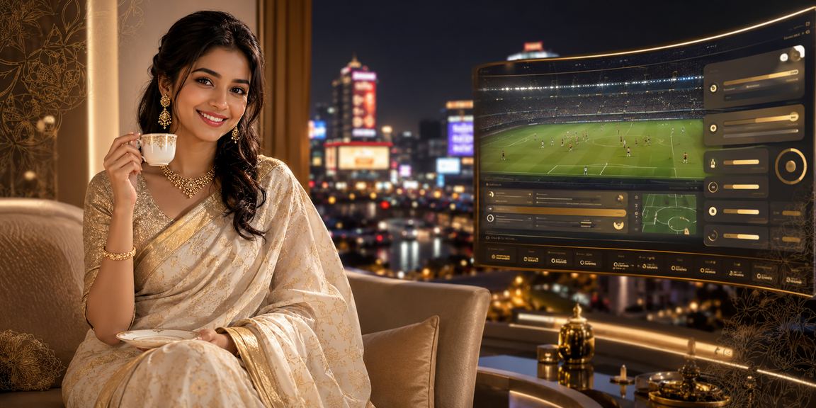 নারায়ণগঞ্জে শাড়ি পরা একজন নারী ভিআইপি বোনাস ও ক্যাসিনো উপভোগ করছেন